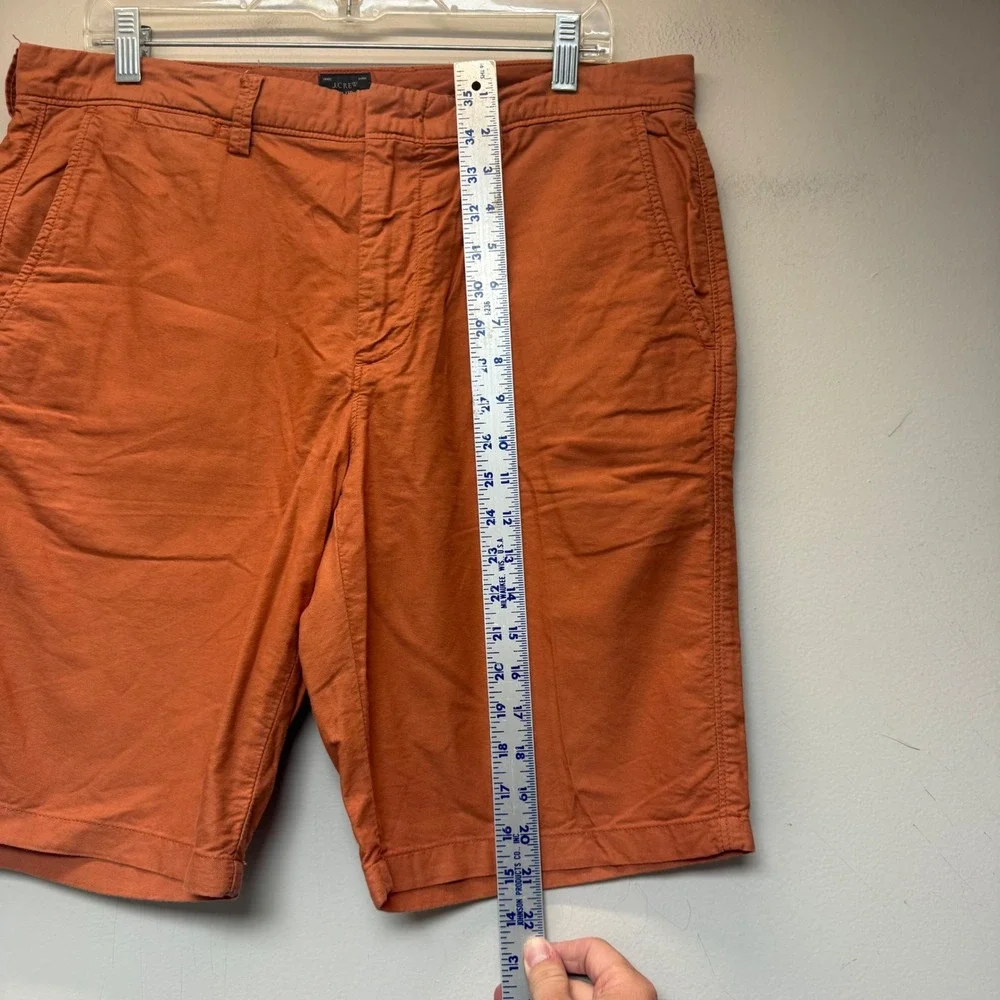 J.Crew Club Chino‎ Shorts Mens 34 Burnt Orange Excellent 10.5 Inseam Cotton